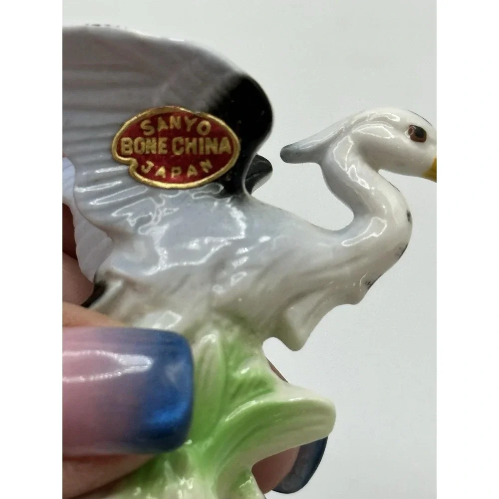 Vintage Sanyo Bone‎ China Bird Figurine Japan Mid Century
